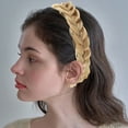 thumbnail image 4 of Headband WithTooth Wide Braid Messy Hair Hoop, Non-Slip Messy Braided Headband, Women Synthetic Hair Plaited Braids Elastic Headband, 4 of 5