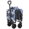 thumbnail image 3 of GOTRAX Collapsible Folding Wagon Cart, 100L Storage & 350LB Capacity Garden Wagons for Camping & Beach, Gray, 3 of 11