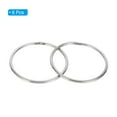 thumbnail image 3 of Uxcell 2.4" Metal O Rings, 6 Pcs 304 Stainless Steel Smooth Round Rings for Bags, Belts, 3mmx60mm, 3 of 5