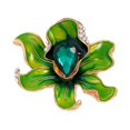 thumbnail image 2 of Soumake Elegant Peony Flower Shape Brooch Luxury Rhinestones Faux Crystal Inlaid Pin Overcoat Cardigan Enamel Badge Coat Accessories, 2 of 7
