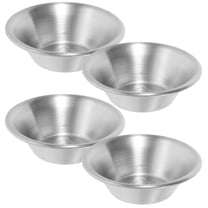 TABLZONE 4pcs Cake Molds for Baking Egg Tart Molds Silver Easy Release for Desserts