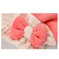 thumbnail image 4 of Coral Fleece Turbie Twist, Watermelon Red Super Absorbent Hair Towel with Double Bow, Fast Drying Microfiber Turban for Women and Girls Watermelon Red, 4 of 4