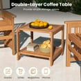thumbnail image 2 of Gymax 3PCS Furniture Set w/ 1.5'' Umbrella Hole Hardwood Table & Chairs Set Patio, 2 of 5