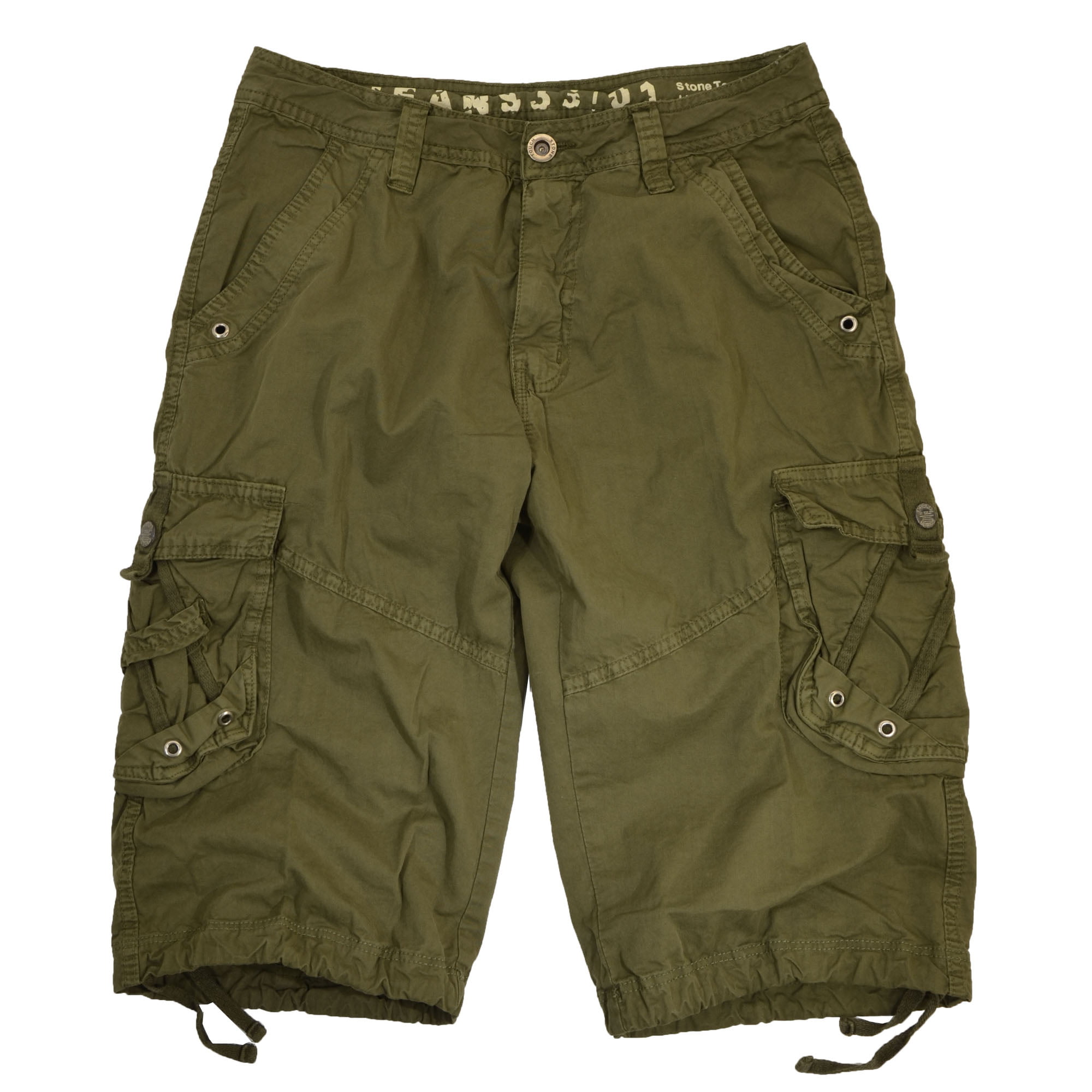 Mens Military Light Olive Cargo Shorts 15 inches inseam #A7S Size 34 ...