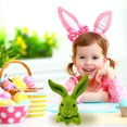 thumbnail image 1 of Jkkant Flocked Easter Bunny Figurine - Resin Statue for Tabletop, Shelf, Living Room, Spring Home Decor Centerpiece, 1 of 4
