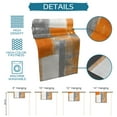 thumbnail image 7 of Table Runner Dresser Scarves 90 Inch Long, Modern Abstract Geometric Art Linen Dining Table Runners Orange Gray White Color Block Tabletop Scarf for Wedding Holiday Party Kitchen, 7 of 7