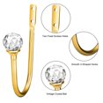 thumbnail image 3 of TSV 2pcs Crystal Curtain Holdbacks, Heavy Duty Metal Drapery Tieback Hooks, Gold, 3 of 6
