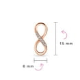 thumbnail image 4 of Bling Jewelry Womens Romantic Love Knot Symbol Infinity Stud Earrings Rose Gold Plated .925 Sterling Silver, 4 of 7