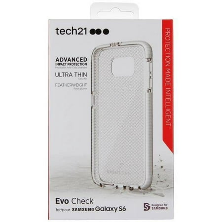 Tech21 CLEAR/WHITE EVO CHECK ANTI-SHOCK CASE TPU COVER FOR SAMSUNG GALAXY S6 (SM-G920)