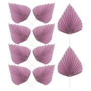 Homoyoyo 10Pcs Cake Picks in Black and Purple for Tropical Cake Decorations with Style Birthday Party
