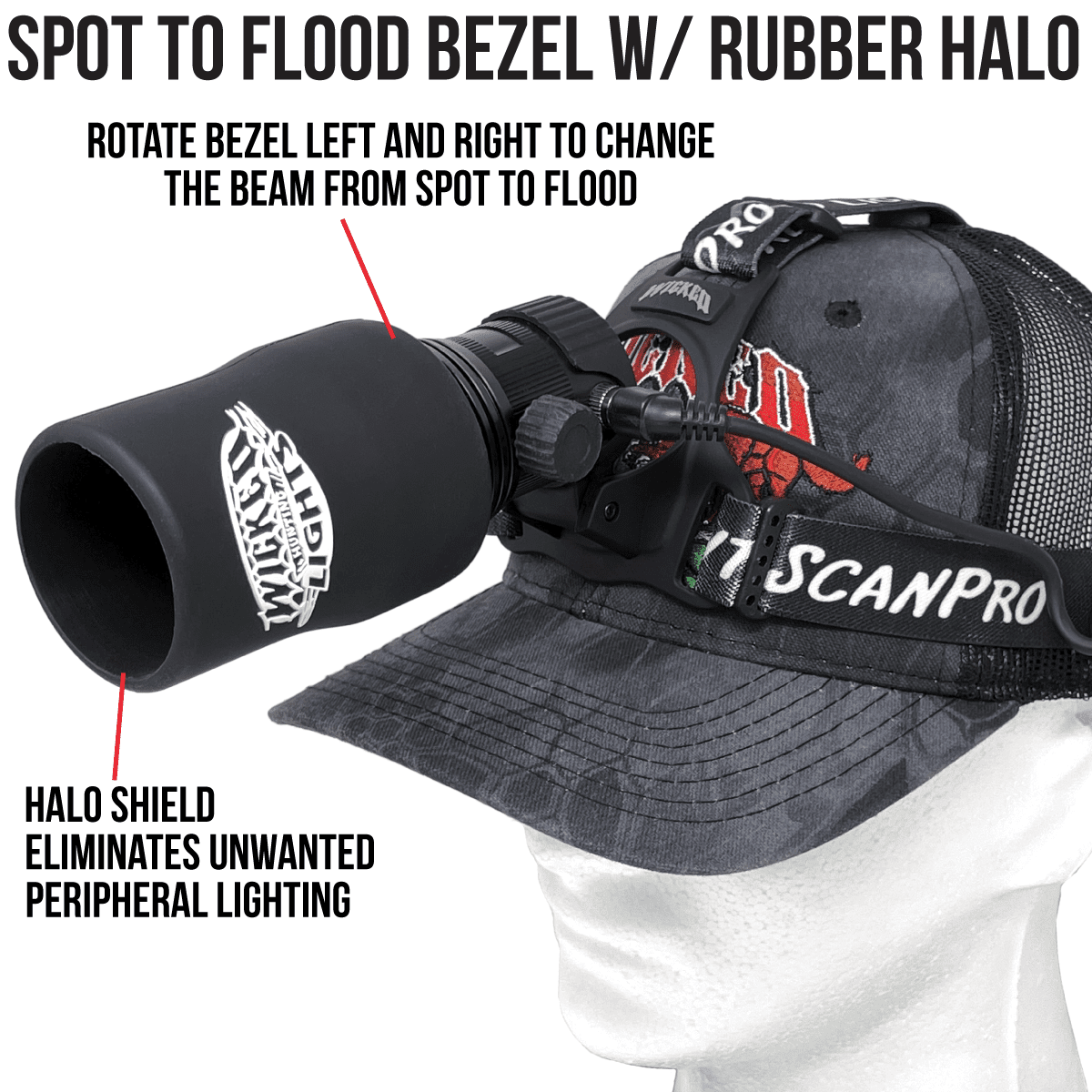 Wicked Lights ScanPro iC Gen4 LED Headlamp with Batteries