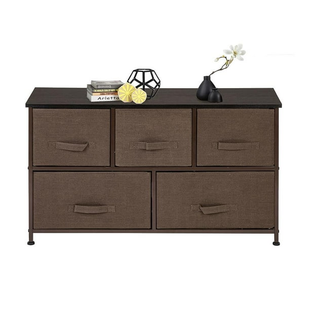 Ktaxon 5 Drawer Nightstand Side Table Storage Tower Dresser Chest Home