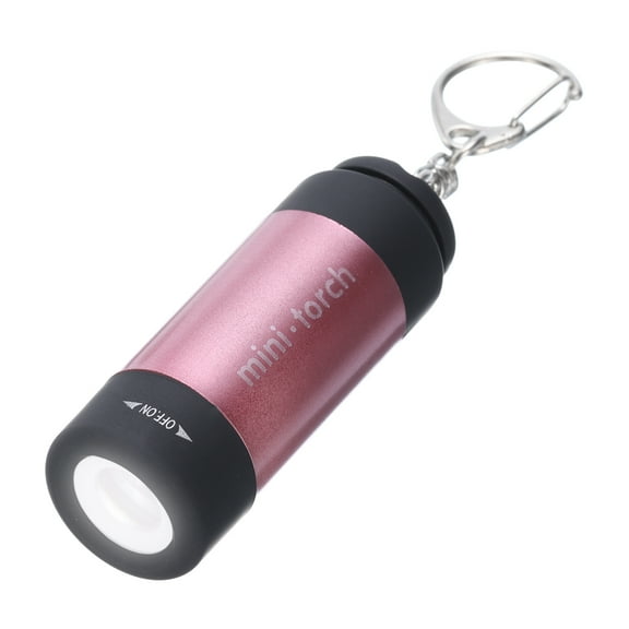 Uxcell 2.56Inch Mini Keychain Flashlight, Pocket LED Flashlight Portable Torch USB Rechargeable, Pink