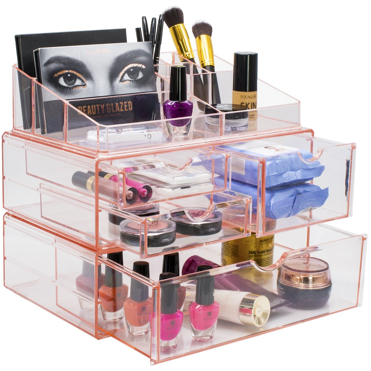 Sorbus Acrylic Cosmetics Makeup and Jewelry Storage Case X-Large Display Sets