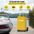 thumbnail image 2 of VEVOR 30 gal Fuel Caddy, Automotive Fluid Change Pump & Drain, Yellow, 2 of 9