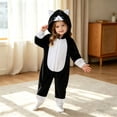 thumbnail image 2 of JIAYUE Baby Romper Plush Fuzzy Long Sleeve Full Zipper Cut Design Hooded Bodysuit for Soft Wear, 2 of 5