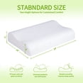 thumbnail image 6 of Sleepwello Ergonomic Contour Memory Foam Pillow for Neck Pain Relief, Cooling Tencel Cover, Dual Height Cervical Support, Queen 24"x16", 6 of 13
