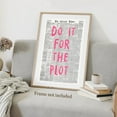 thumbnail image 2 of Vintage Pink Do It For The Plot Posters Black and White Newspaper Wall Art Retro Inspirational Affirmation Quote Prints Trendy 70s Aesthetic Wall Decor for Dorm Apartment 16X24in Unframed, 2 of 14