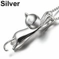 thumbnail image 3 of Jiaroswwei Women Fashion 925 Sterling Silver Chain Cat Pendant Necklace Jewelry Charm, 3 of 7