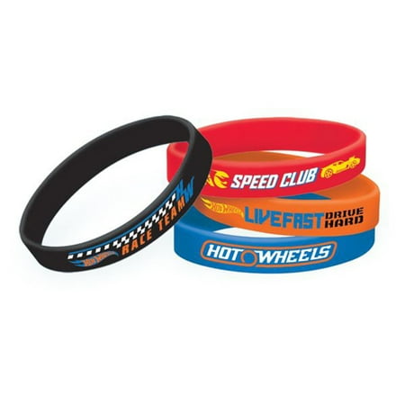 Hot Wheels 'Wild Racer' Rubber Bracelets (4pc)