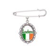 thumbnail image 1 of Irlande Drapeau National Vert Motif Broche Robe Robe Châle Clips, 1 of 3