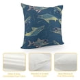 thumbnail image 4 of Qinduosi Throw Pillow Covers Pillow Cases Cushion Covers Nautical Fishing and Decorative Throw Pillowcases Animal Blue Cushion Cases White, 4 of 5