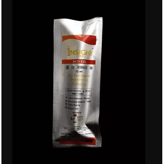 Insight PRP Tubes ACD Solution A and Gel and Biotin 12 mL 10 Tubes March 2027