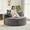 Grey, variant on Fancrou Round Chaise Longue Chair Indoor, Modern 55-inch Upholstered Chenille Deep Seat Circle Single Cloud Lounge Floor Sofa Chair for Living Room, Bedroom Apartment, Grey