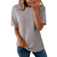 thumbnail image 1 of Top Dokotoo Summer Manga Corta para Mujer Gris Talla S, 1 of 6