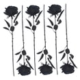 thumbnail image 3 of ELAYARD Set of 6 Black Artificial Roses, Realistic Fake Flowers for Indoor Home Decor and Office Decoration, 3 of 8