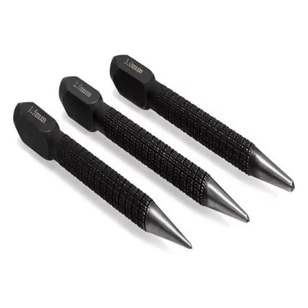 

Centre Punch Set Nail Punch Positioning Punch Set Drilling Holes for Breaker Puncher (3pcs black)