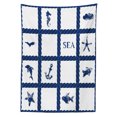 thumbnail image 3 of Ambesonne Ocean Tablecloth Rectangular Table Cover, Starfish Anchor Sealife, 60"x84", Navy Blue and White, 3 of 4