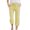 Yellow, variant on Girls Pants Kids Summer Plaid Drawstring Capri Trousers Side Pockets Playwear Black 5-6 Years