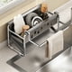 thumbnail image 1 of Escurridor de Acero Inoxidable Qazbgdl para Fregadero de Cocina | Escurridor de Doble Capa y Soporte para Utensilios | Estante de Almacenamiento para Encimera Blanco o Gris | Paquete de 1, 1 of 6