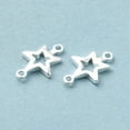 thumbnail image 3 of Brass Connector Charms Cadmium Free & Lead Free Long-Lasting Plated Star Links 925 Sterling Silver Plated 12.5x8x1mm Hole: 1mm DIY, 3 of 3