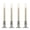 Brushed Nickel, variant on Battery Operated Adjustable Window Candle Vanilla Taper / Brass- with Remote 4 Pack