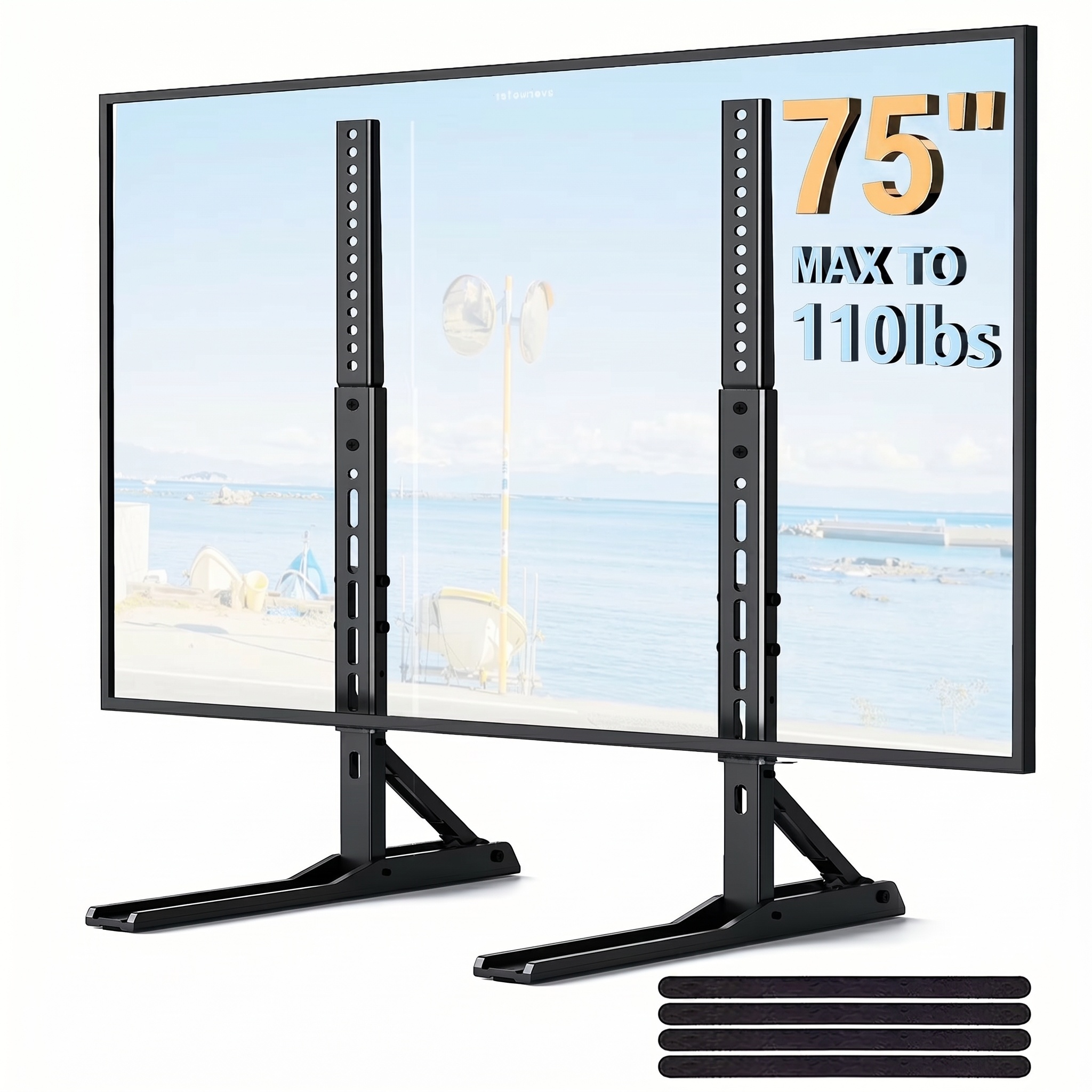 MountFTV Universal Tabletop TV Stand for 20-75 Inch TVs