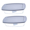 thumbnail image 5 of Esquirla Baking Dish Cheese Cake Bakeware Snack Fruit Keeper Fruit Bowl Food Container Glass Bakeware for Office School Kitchen Family with Lid, 5 of 8