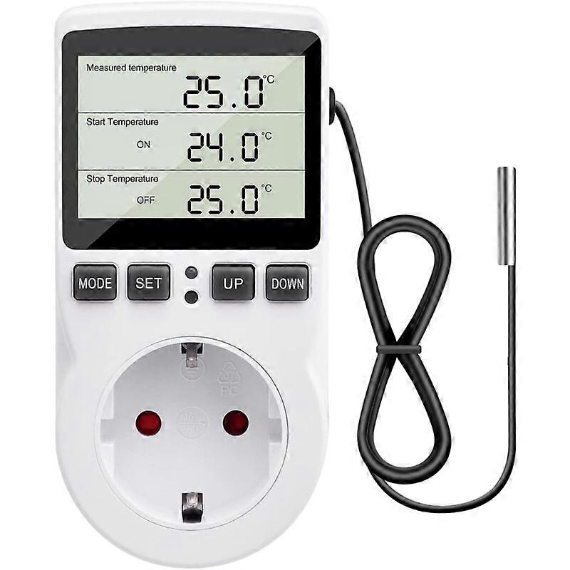230V Temperature Controller Socket with Sensor Digital Thermostat ...