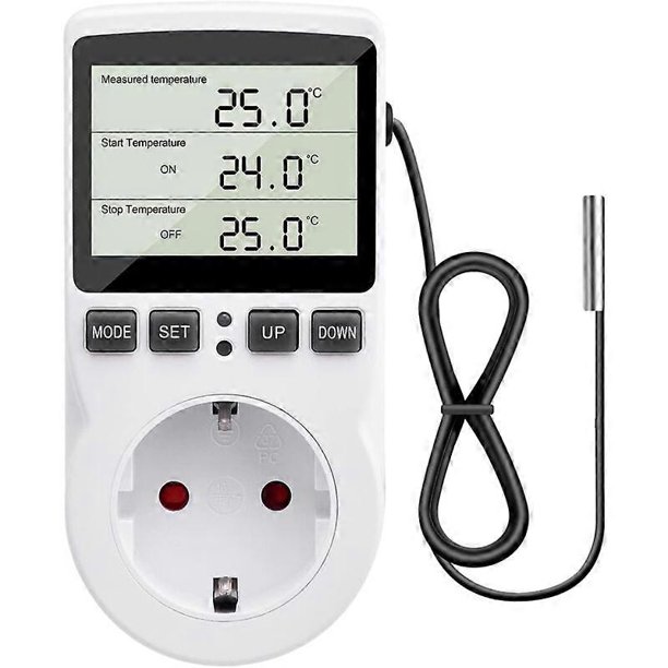 230V Temperature Controller Socket with Sensor Digital Thermostat ...