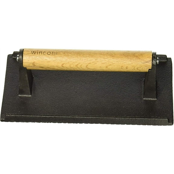 Winco SWA-2 Cast Iron Steak Weight, 4.25-Inch by 8.25-Inch