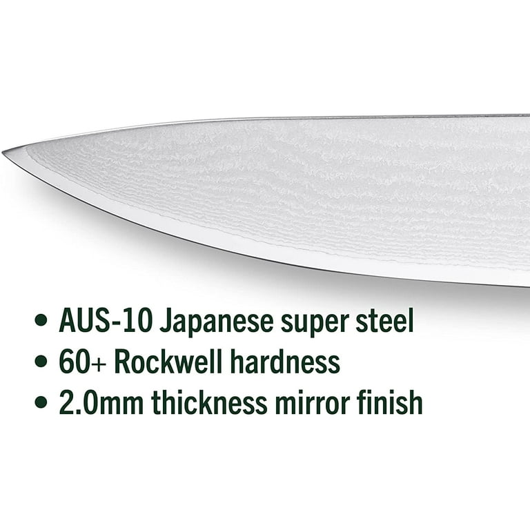  HexClad Carving Knife and Fork Set, 10-Inch, Japanese Damascus  Stainless Steel Blade Knife with Full Tang Construction and 2-Pronged Fork,  Pakkawood Handles: Home & Kitchen