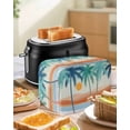 thumbnail image 4 of Boho Summer Beach Small Toaster Cover 2 Slice, Kitchen Appliance Covers, Abstract Tropical Palm Trees Watercolor Toaster Oven Cover with Loop, Bread Machine Cover Polyester Dust Cover Protection, 4 of 4
