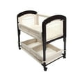 thumbnail image 2 of Arm s Reach Cambria Co-Sleeper Bedside Bassinet Featuring Height-Adjustable Legs, Curved Wooden Ends, Breathable Mesh Sides with Pockets, and Large Lower Storage Basket, White, 2 of 3