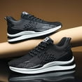 thumbnail image 2 of Men's Elevator Sneakers 2.36 Inch Invisible Height Increasing Lace up Fashion Sneakers, 2 of 7