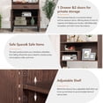 thumbnail image 5 of EUROCO 3-Tier Bookshelf with  LED Strip Lights, 75.9" Tall   Open   Bookshelf with 2 Doors &  Drawer, Wooden  Freestanding Bookcase Display Bookshelf Organizer for Bedroom, Living Room, Home Office, 5 of 8