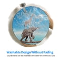 thumbnail image 6 of Disketp Elephant Giraffe Overcomes Fear By Walking On High Rope Small Mouse Pad 7.9x7.9 Inches,Washable Round Mousepad For Office Laptop Computer,Non-Slip Rubber Base Mouse Pads For Wireless Mouse, 6 of 9