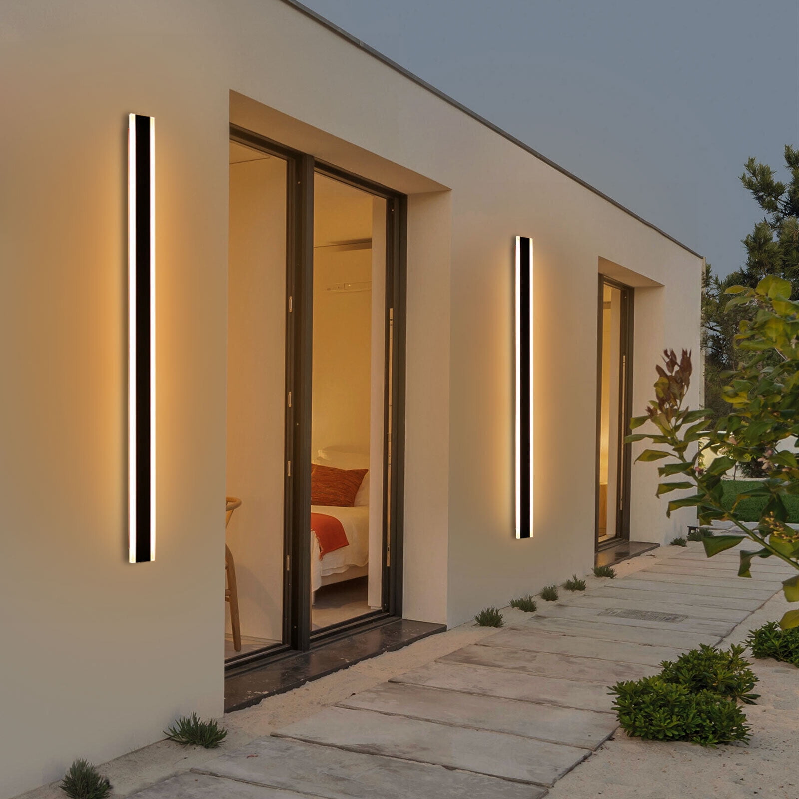 Modern Outdoor Wall Light, Wall Mount Lighting Fixture, 2Pcs Wall Lights