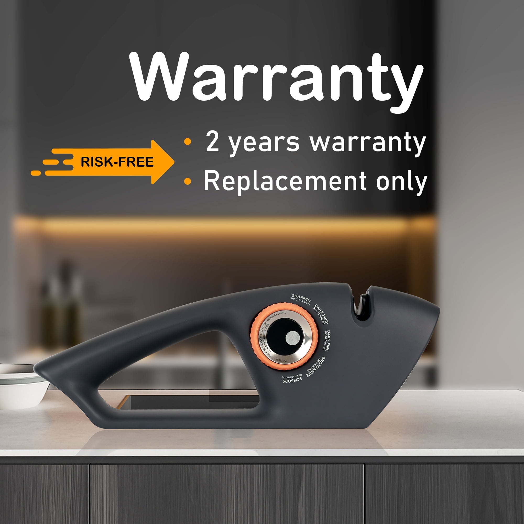 5 in 1 Adjustable Knife Sharpener, Premium Handheld Kitchen Knife Sharpeners Help Repair, Restore, Polish Blades Sharpening Tool Works for Pocket Knife Chefs & Serrated & Bread Knife, Scissors