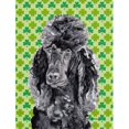 thumbnail image 1 of Caniche Noir Standard Trèfle Porte-Bonheur Drapeau de la Saint-Patrick Toile Taille Maison, 1 of 1